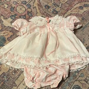 Vintage 80’s Pink Baby Dress Set